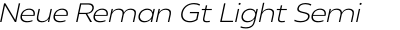 Neue Reman Gt Light Semi Expanded Italic